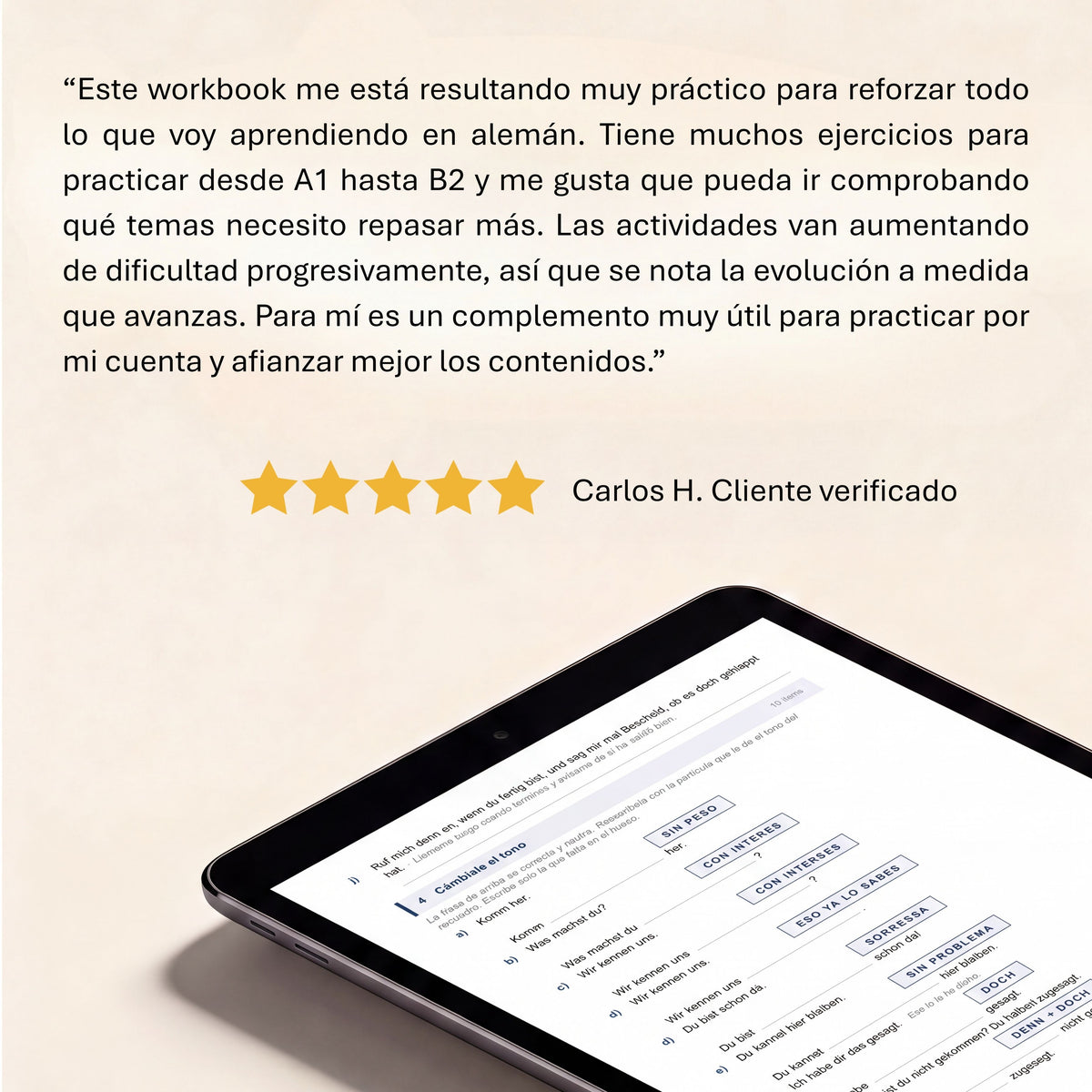 Libro de Ejercicios de Alemán A1-B2: de Principiante a Intermedio Alto