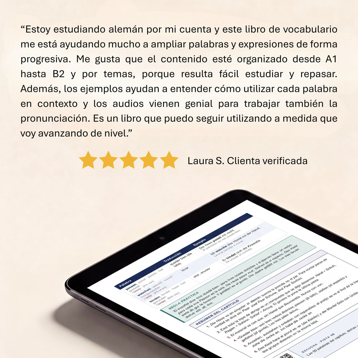Domina el Vocabulario Alemán A1-B2: Más de 3.000 Palabras con Ejemplos y Audio